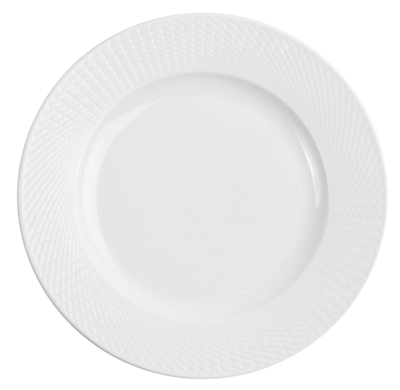 Vit tallrik Exxent Victoria Flat med diameter på 22,5 cm