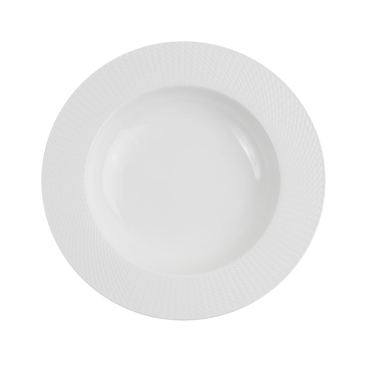 Vit djup tallrik Exxent Victoria diameter 22,5 cm