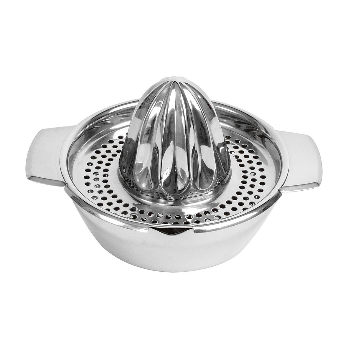 Rostfri citronpress med handtag och perforerad pressdel