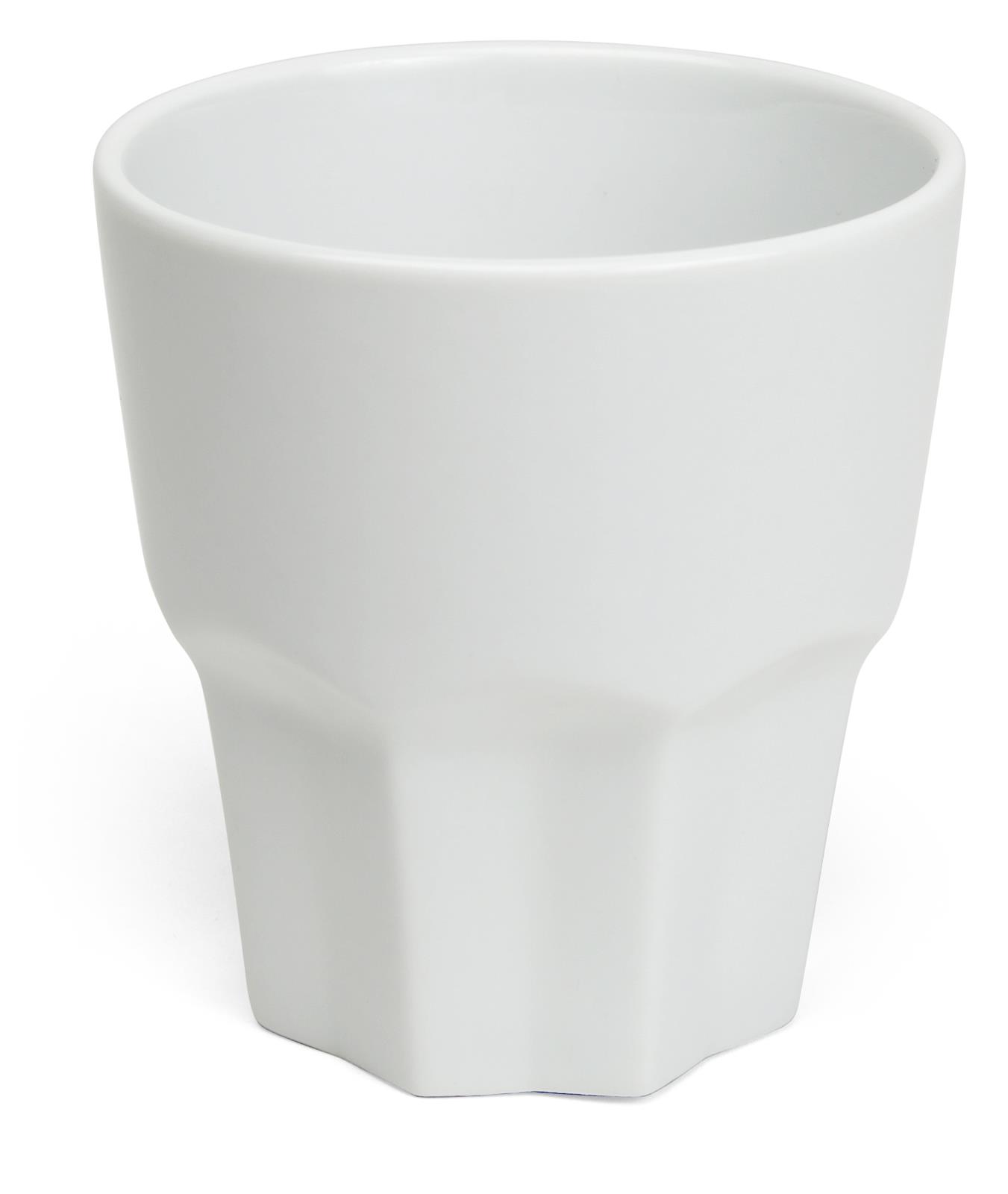 Vit mugg Florens 28cl med geometrisk form