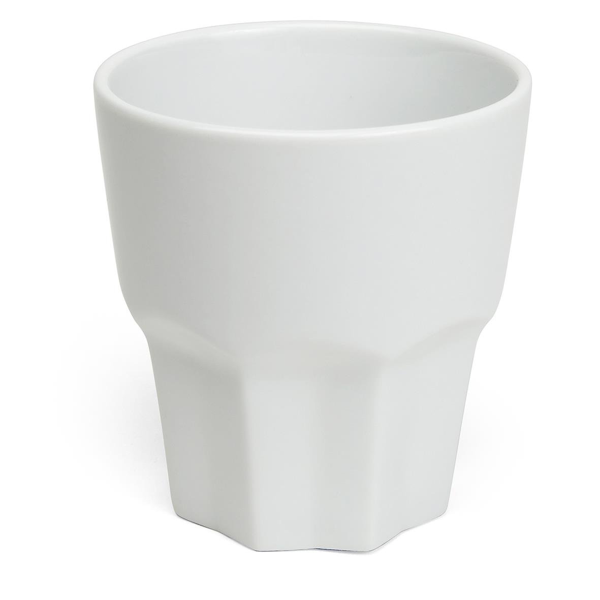 Vit mugg Florens 28cl med geometrisk form