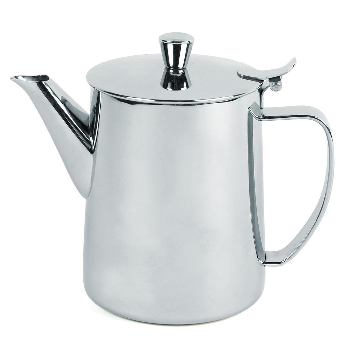 Kaffekanna i metall med lock och handtag, kapacitet 0,6 liter