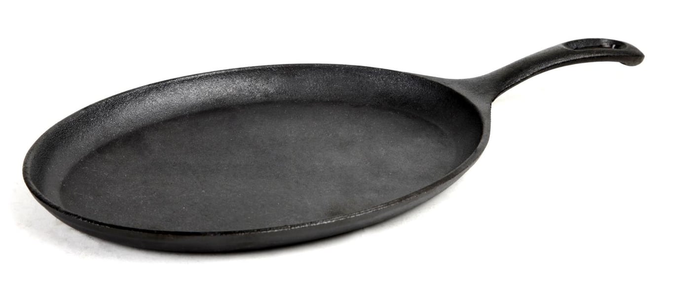 Fajitapanna Xantia Gjutjärn 25x18,5cm i svart, oval form
