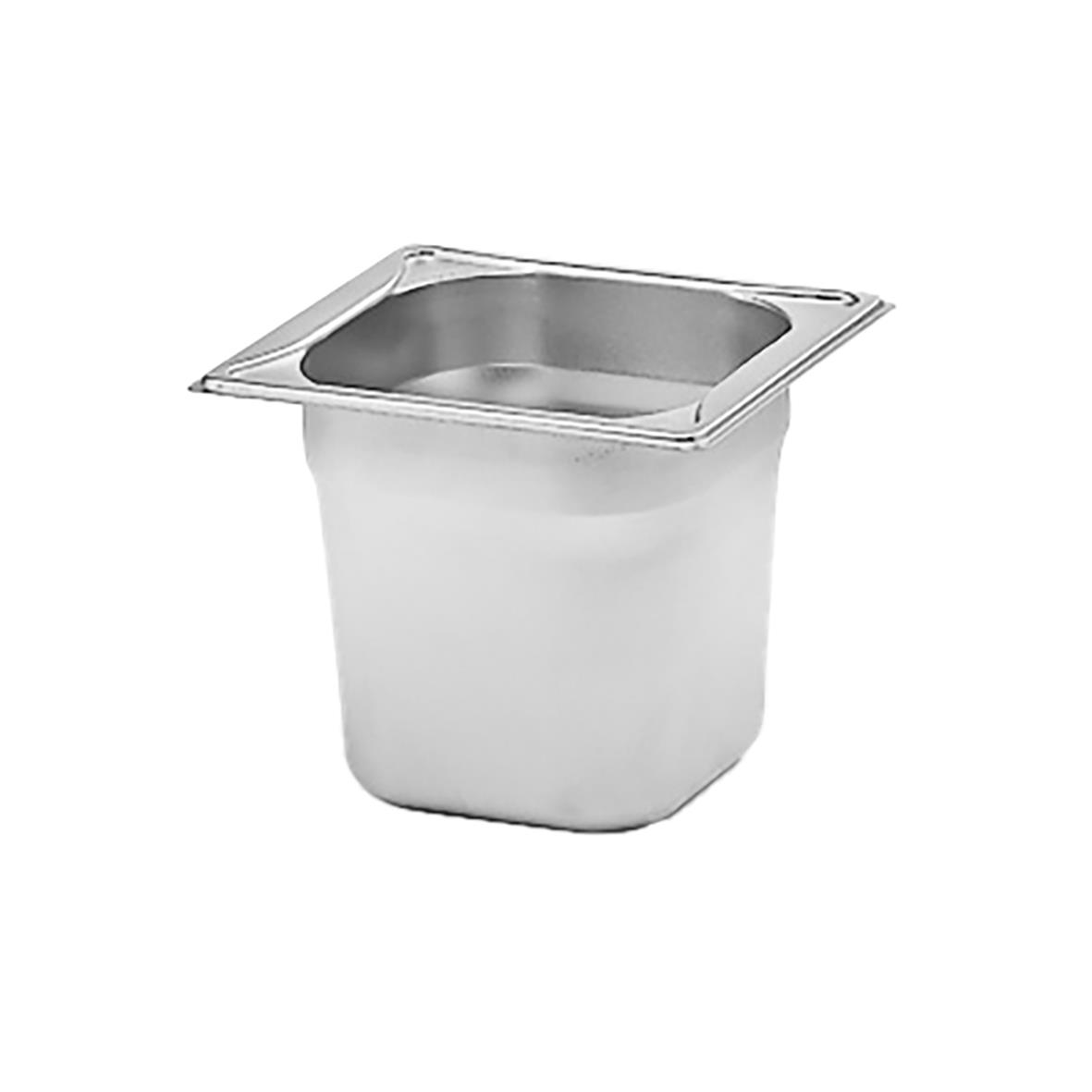 Kantinkärl i rostfritt stål GN 1/6-150, 176x162x150mm, 2,5L