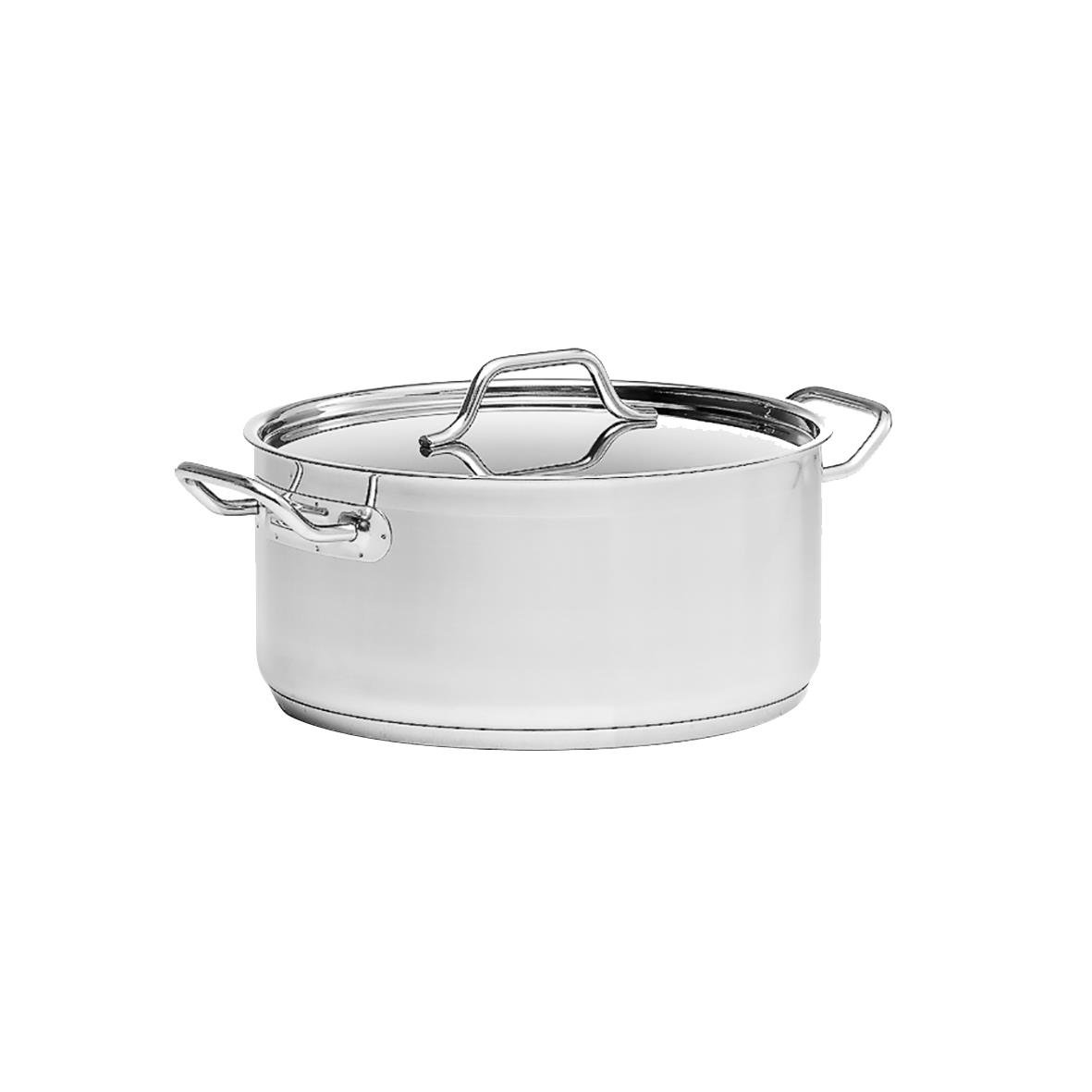 Kittel patina låg med lock Ø30cm 10L, rostfritt stål, rund kastrull