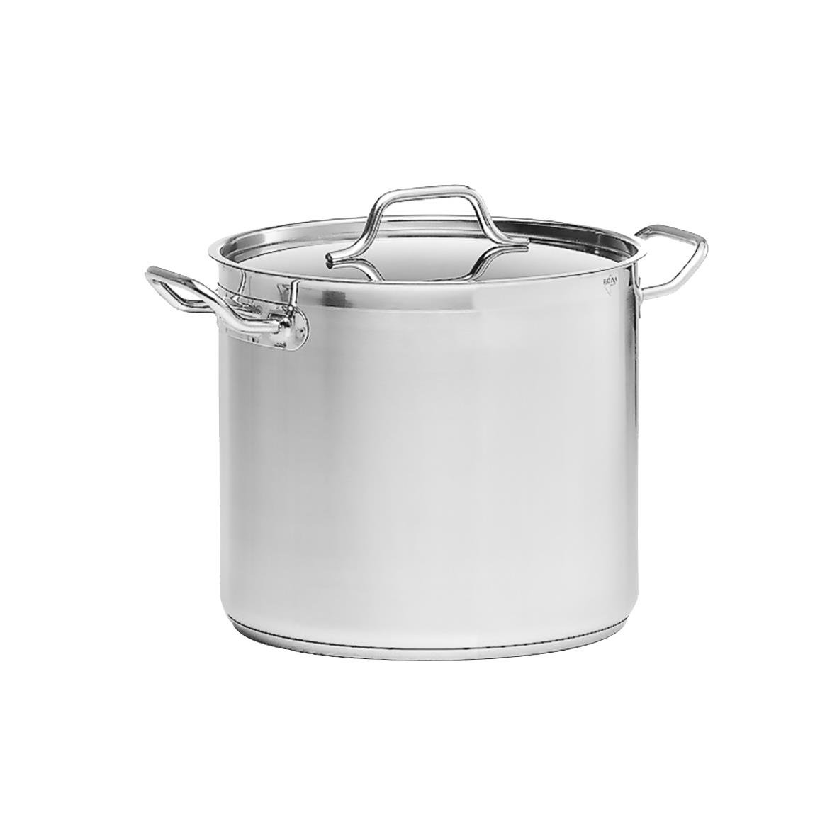 Hög, patinerad kökskittel med lock och handtag, Ø28cm, 16L