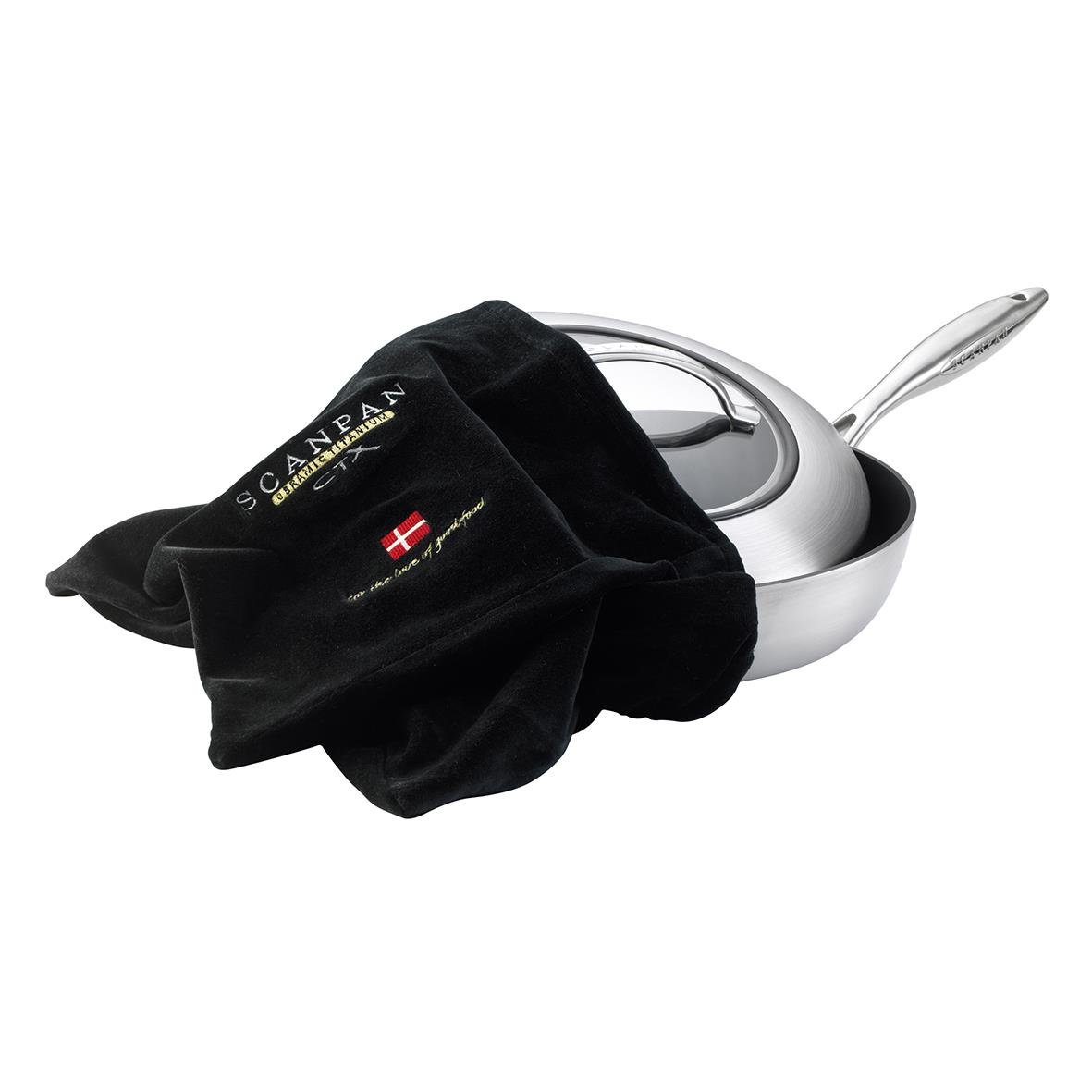 Scanpan CTX traktörpanna med lock Ø28cm och 3,2L, inklusive skyddsväska