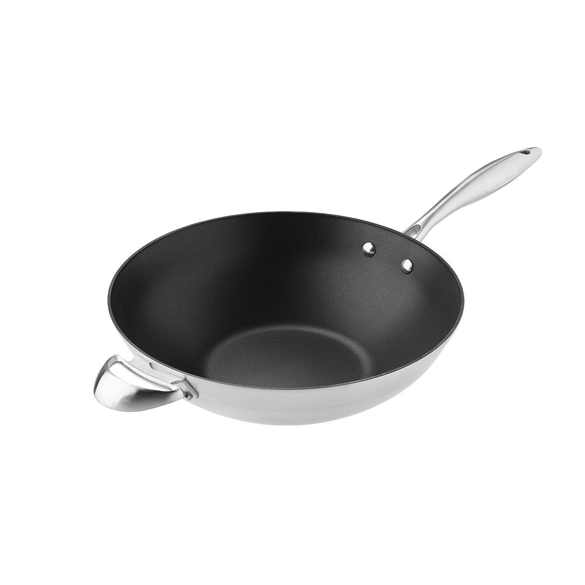 Wokpanna Scanpan CTX Ø32cm med svart non-stick yta och metallhandtag