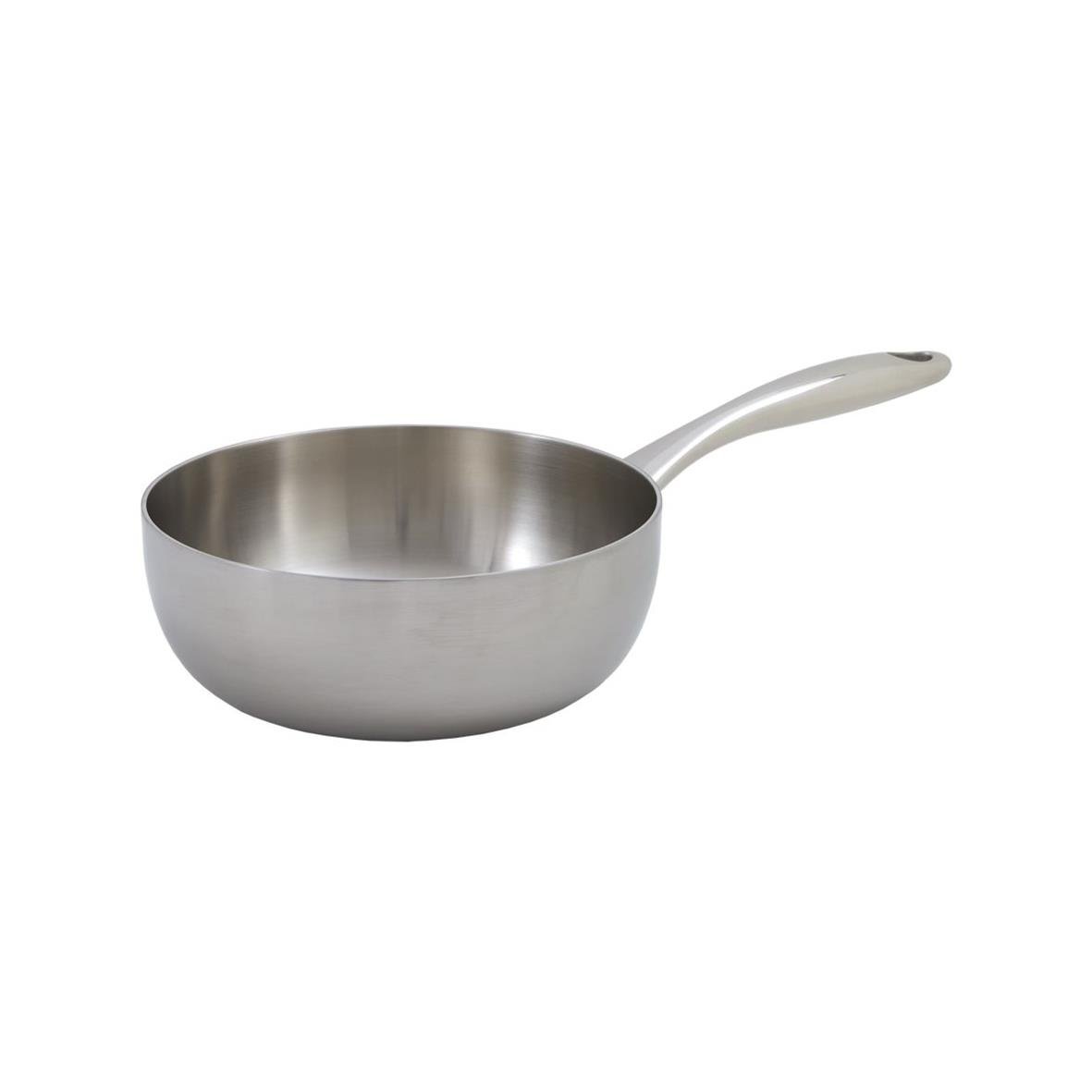 Stainless steel sauteuse panna med Ø20cm och 2L kapacitet