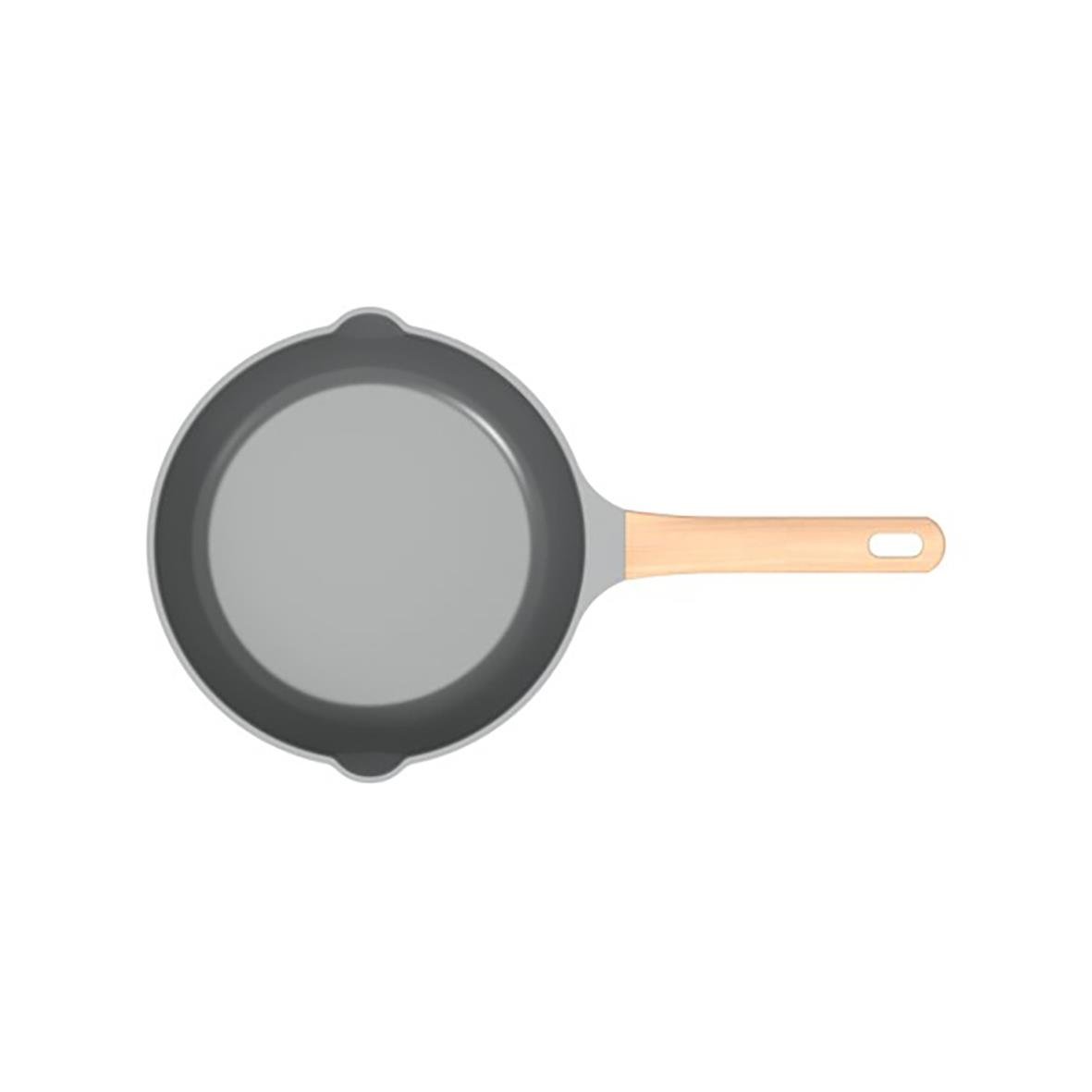 Grön stekpanna Ofelia Ø28cm med beige handtag sett ovanifrån