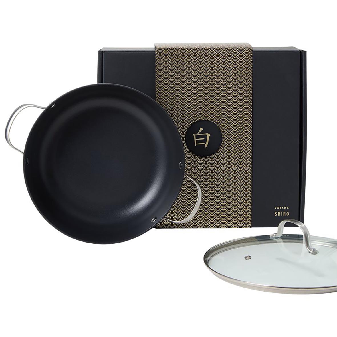 Satake Shiro traktörpanna Ø28cm med glaslock och förpackning