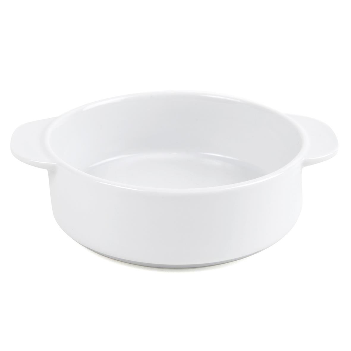 Vit ugnsform Ø15cm med handtag