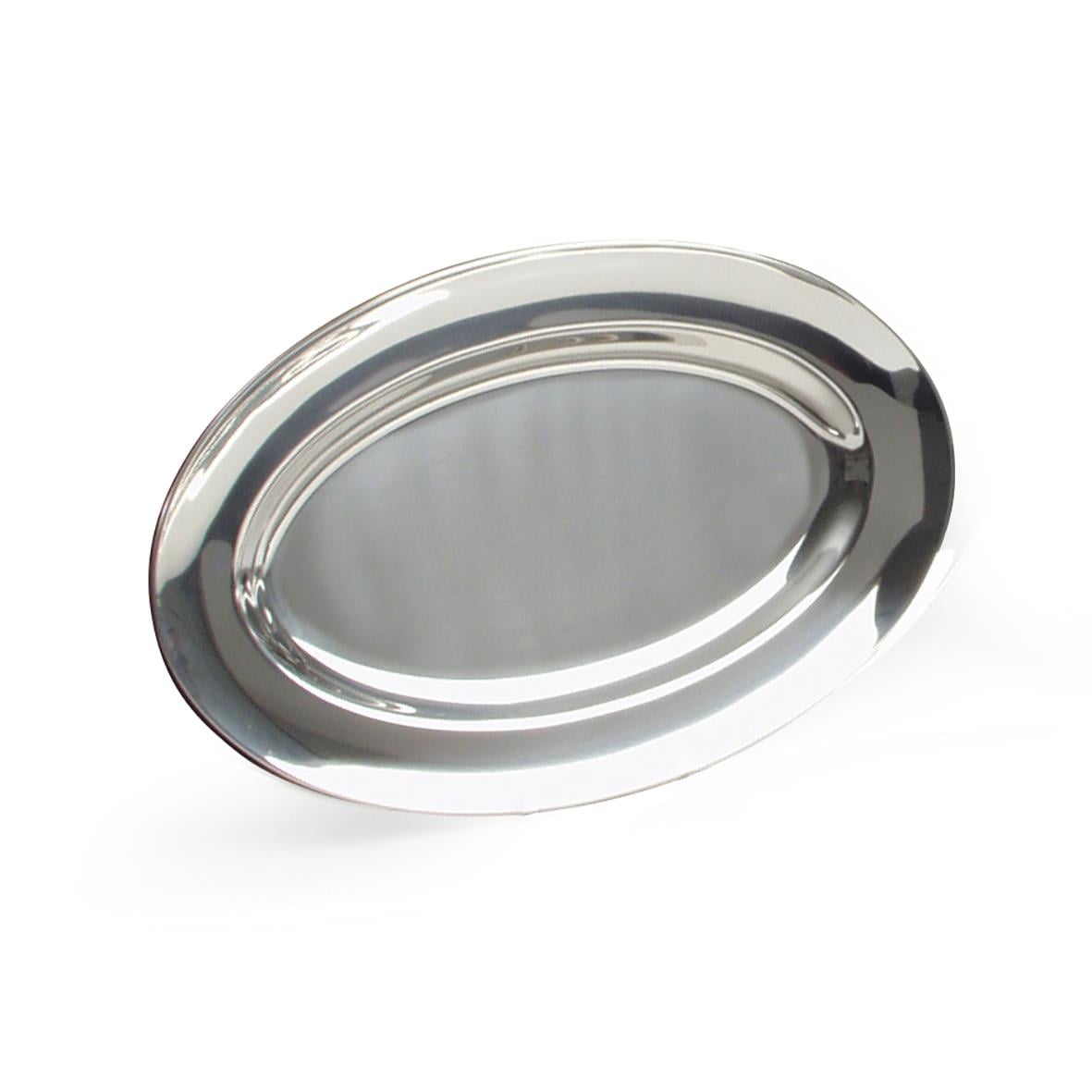 Ovalt serveringsfat i metall, 35x22,5cm