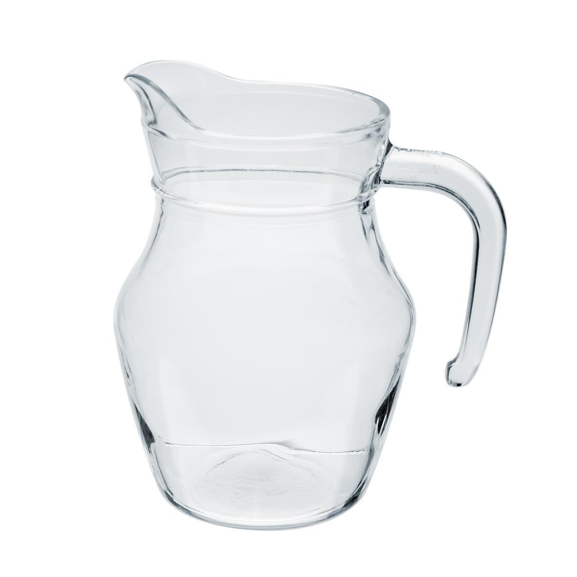 Klar tillbringare i glas med handtag och 0,5L volym
