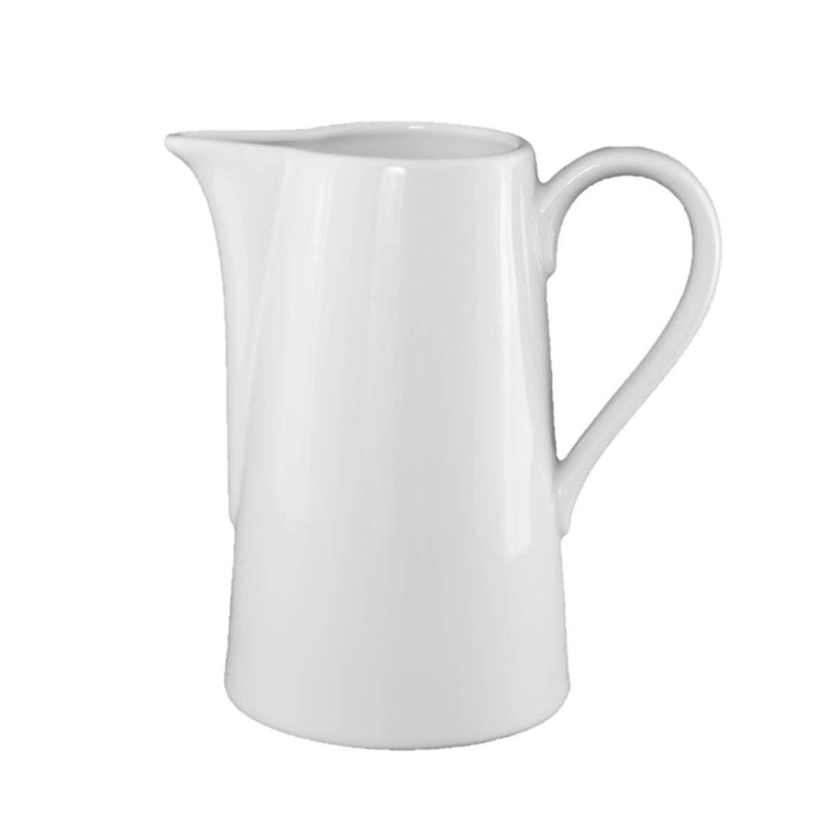 Vit keramik kanna Emily 18,5 cm med 1 liters kapacitet