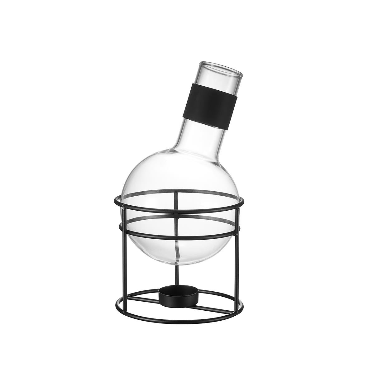 Glöggkaraff Dorre Glora 1,3L i glas med svart metallställ