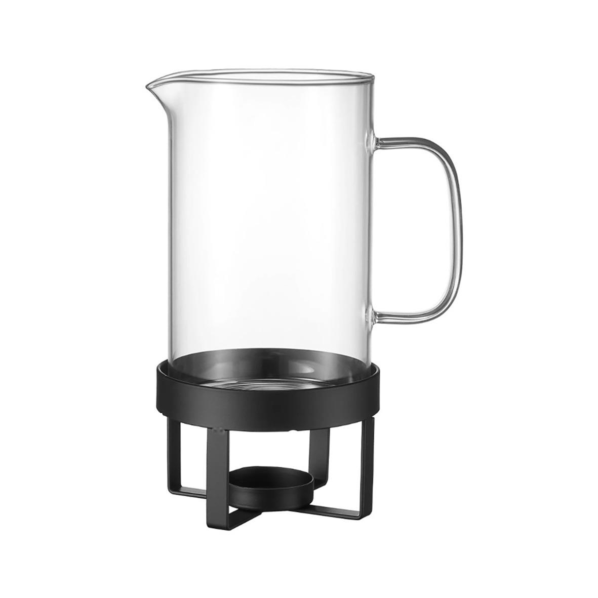 Glöggkanna Dorre i svart med ställning, 1,2L