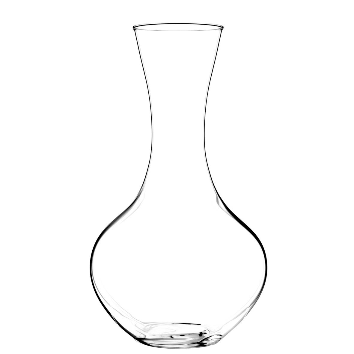 Karaff Riedel Syrah i svartvitt, elegant och kurvig design