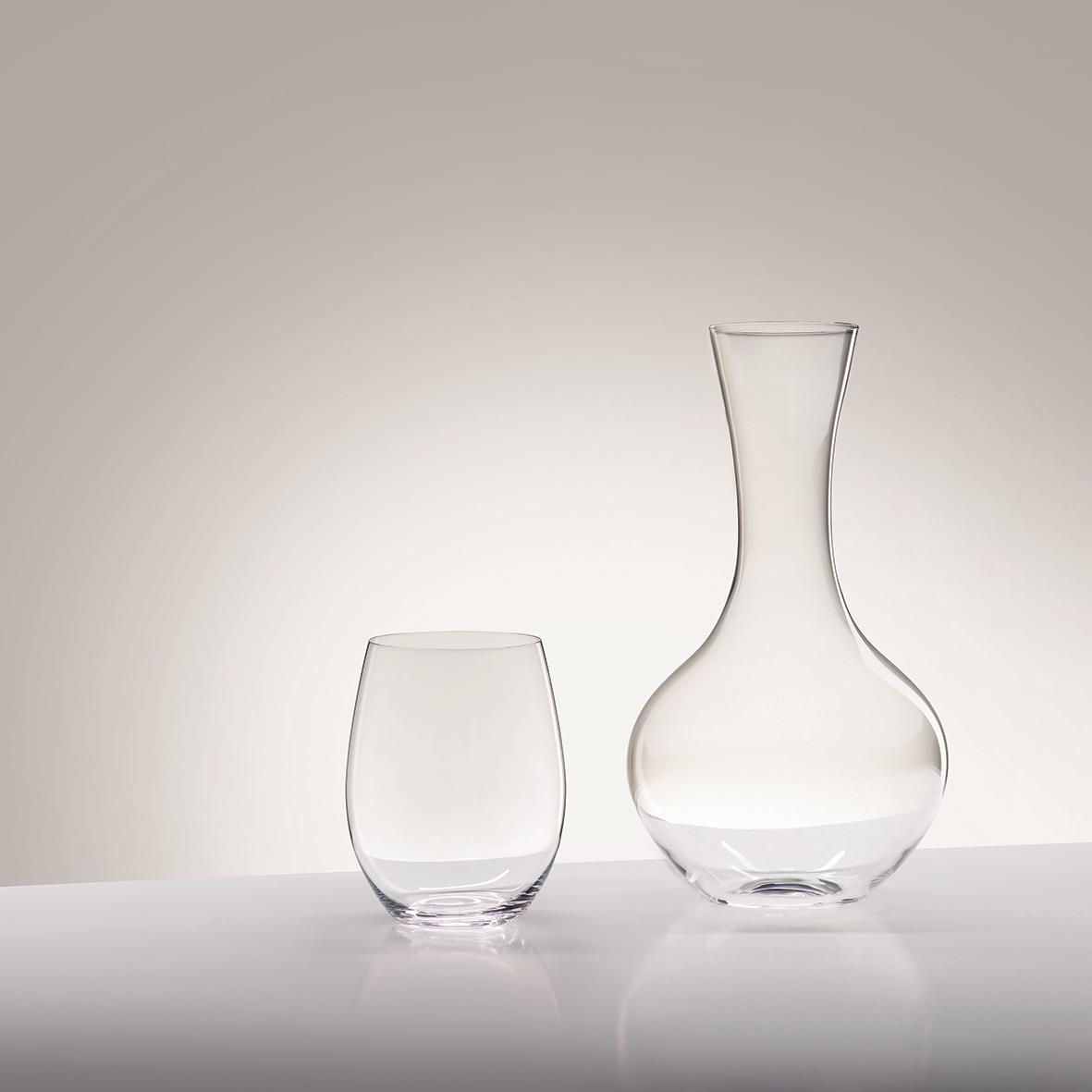 Karaff Riedel Syrah, elegant glas med lång hals och bred botten