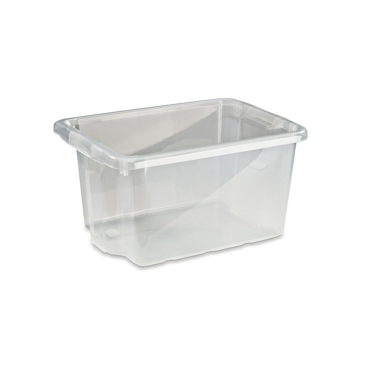 Transparent förvaringslåda Stabil 33L, mått 500x365x260mm
