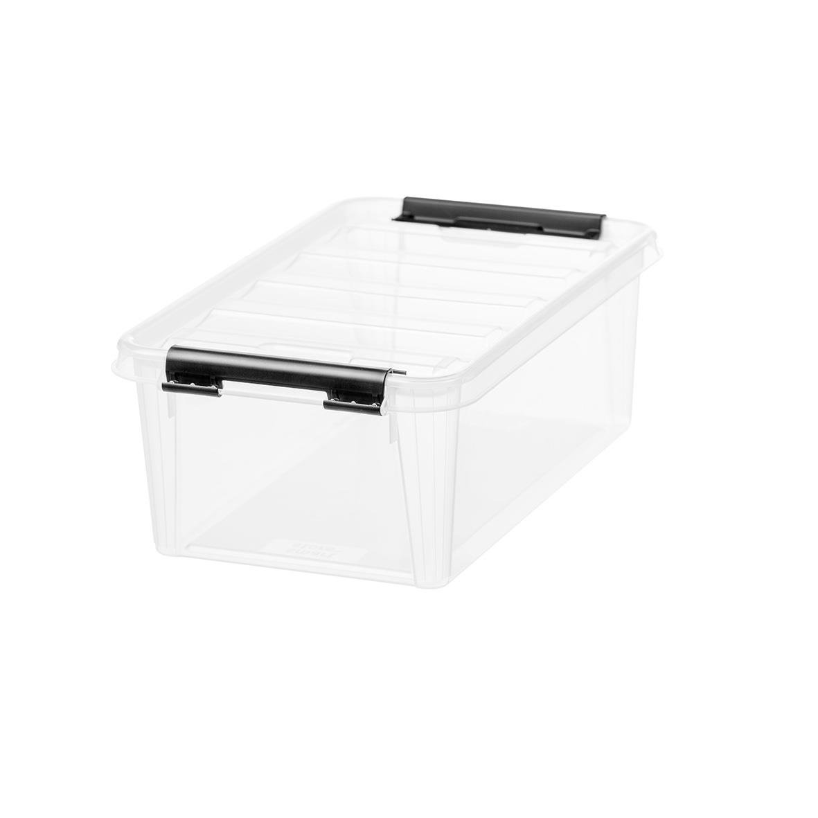Transparent förvaringslåda SmartStore Classic 4L med lock, mått 300x190x110mm