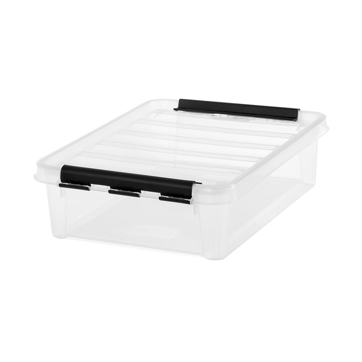 Transparant förvaringslåda SmartStore Classic 7,5L med lock, mått 400x300x120mm