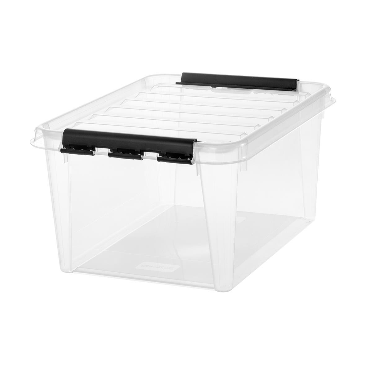 Transparant förvaringslåda SmartStore Classic 31L med lock och måtten 500x390x260mm