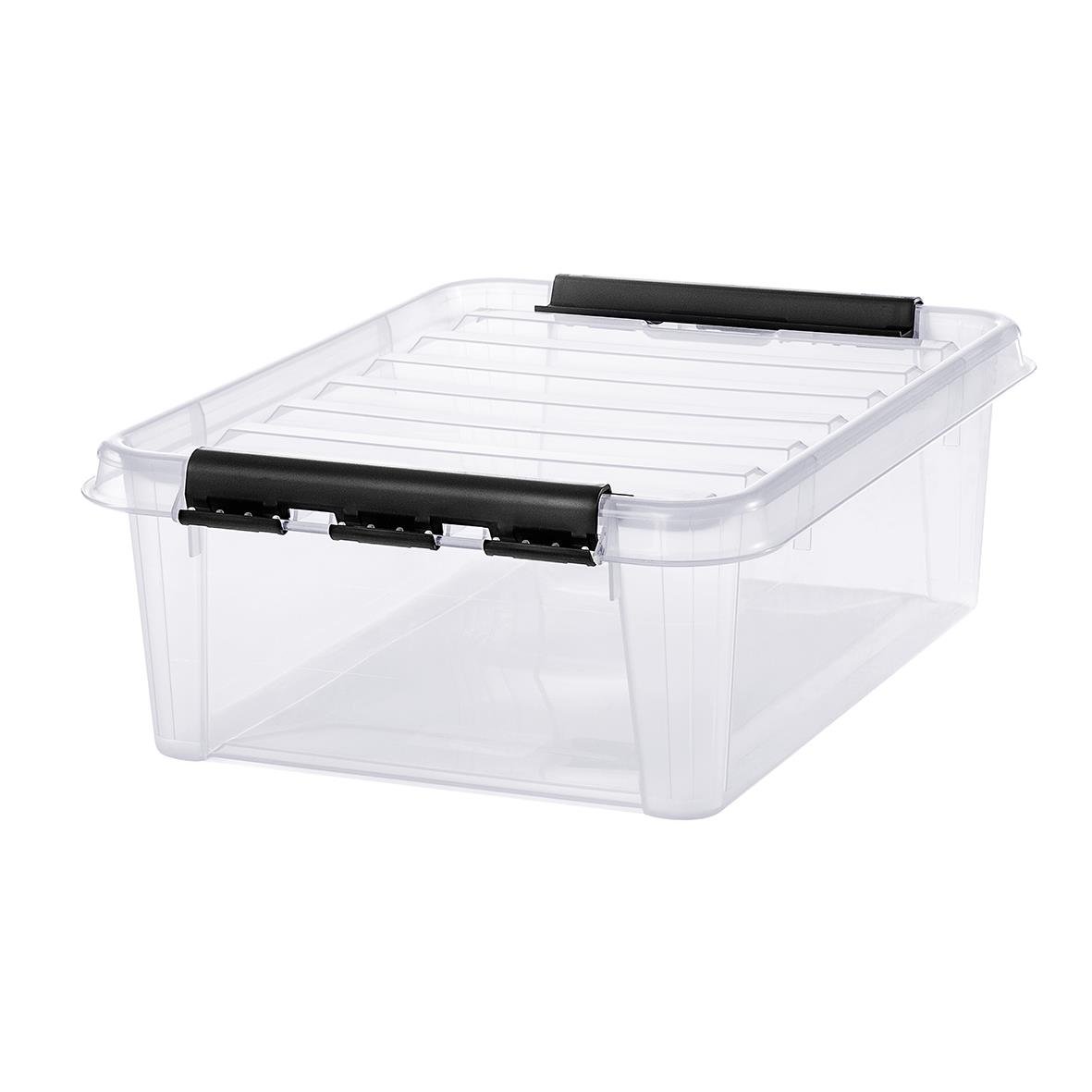 Transparant förvaringslåda SmartStore Classic 20L med lock och handtag, mått 500x390x180mm