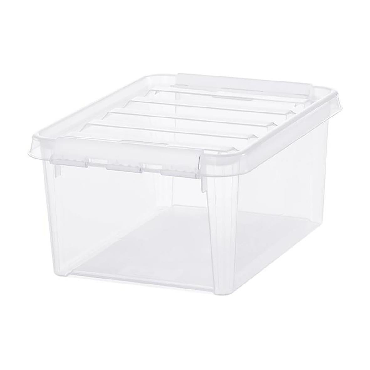 Transparent förvaringslåda SmartStore Classic 8L med lock, mått 340x250x160mm
