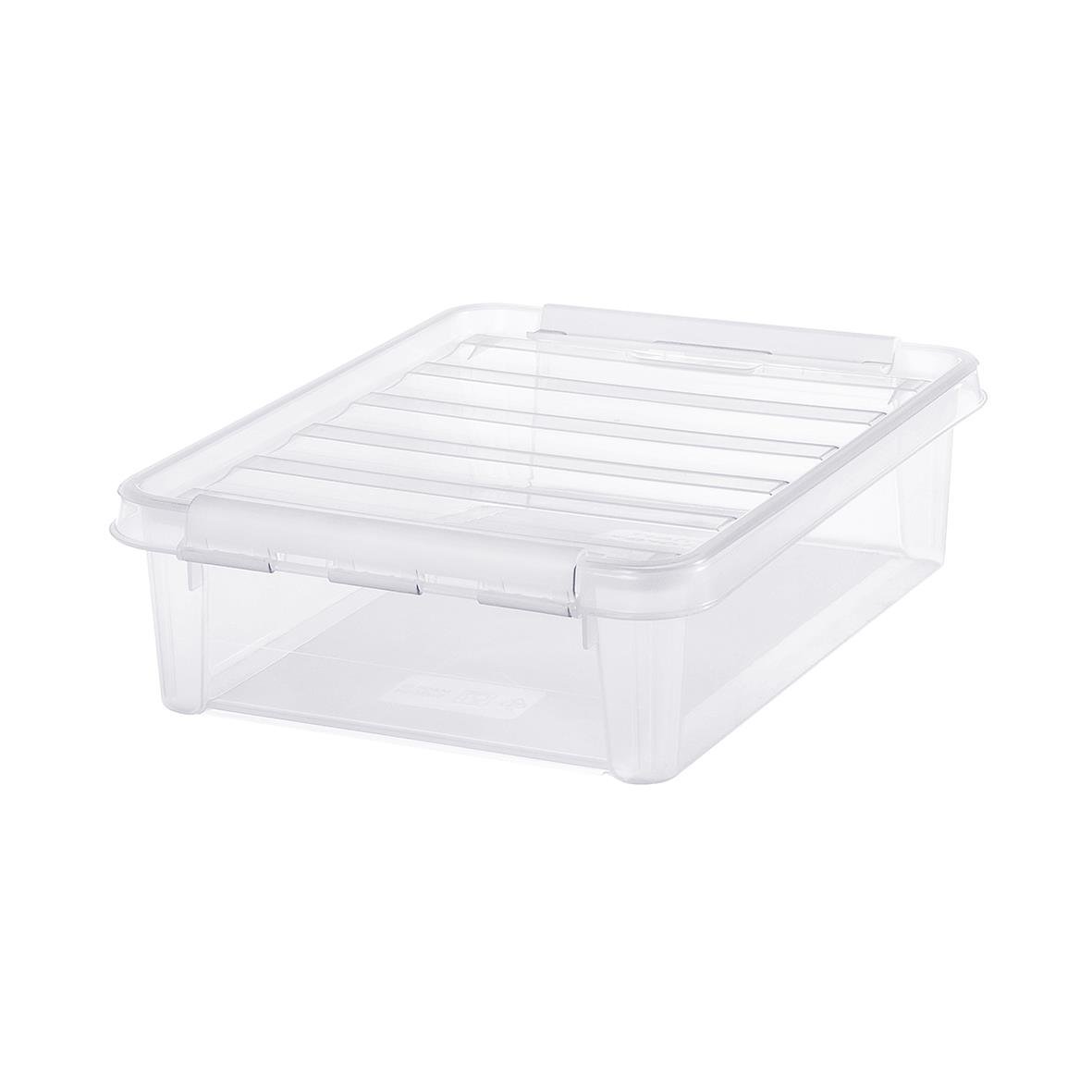 Förvaringslåda SmartStore Classic 7,5L transparent plastlåda med lock, 400x300x120mm
