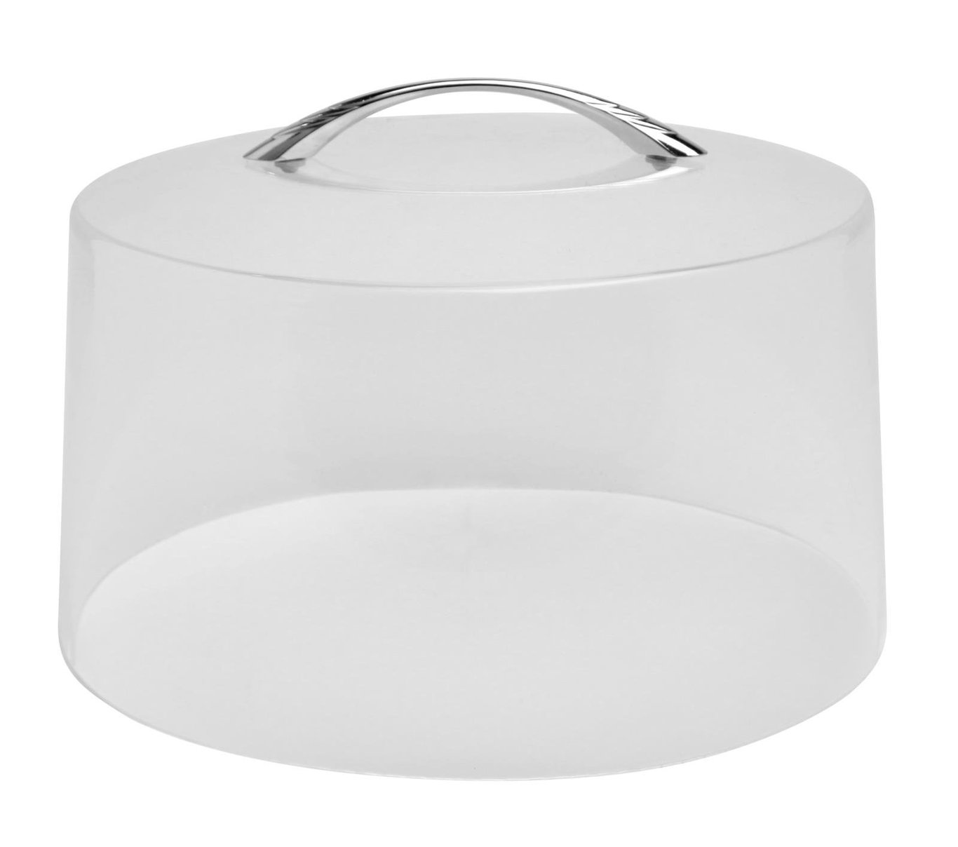Kupa till kakfat med diameter 30,5 cm i vitt med handtag på locket