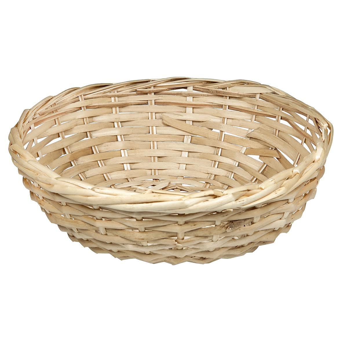 Rund brödkorg i pil med diameter 23 cm