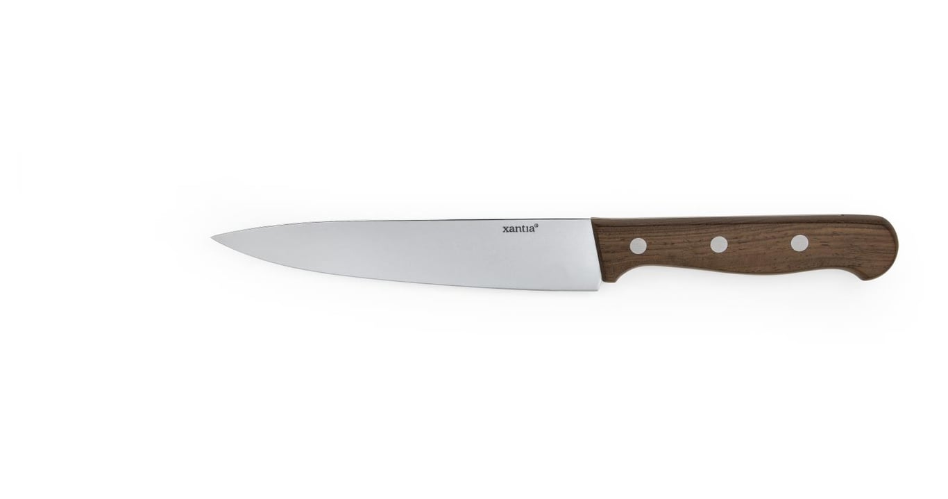 Kockkniv Exxent Scandinavia 16cm med trähandtag och rostfri blad
