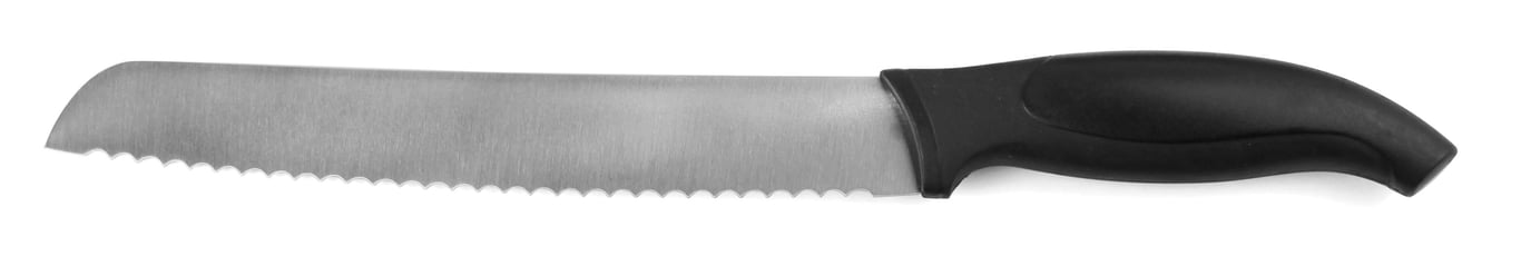 Brödkniv BBM Uptown 23cm med svart handtag och tandad blad