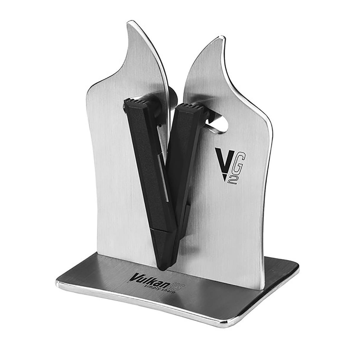 Knivslip Vulkanus VG Professional rostfri med svart slipsten och metallbas