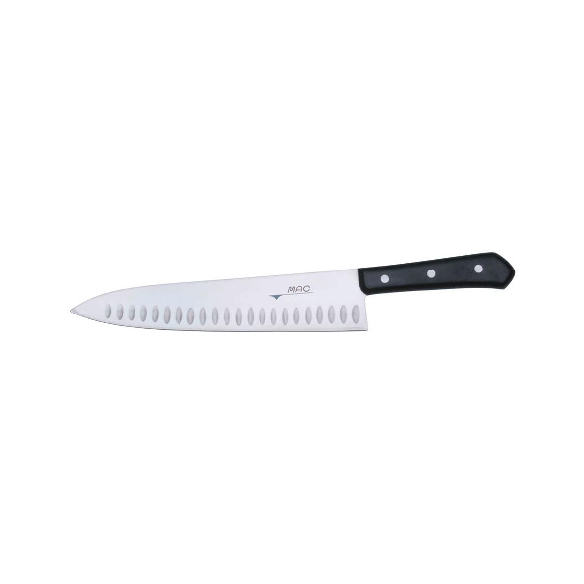Kockkniv Mac TH-80 Olivslipning 20cm med svart handtag