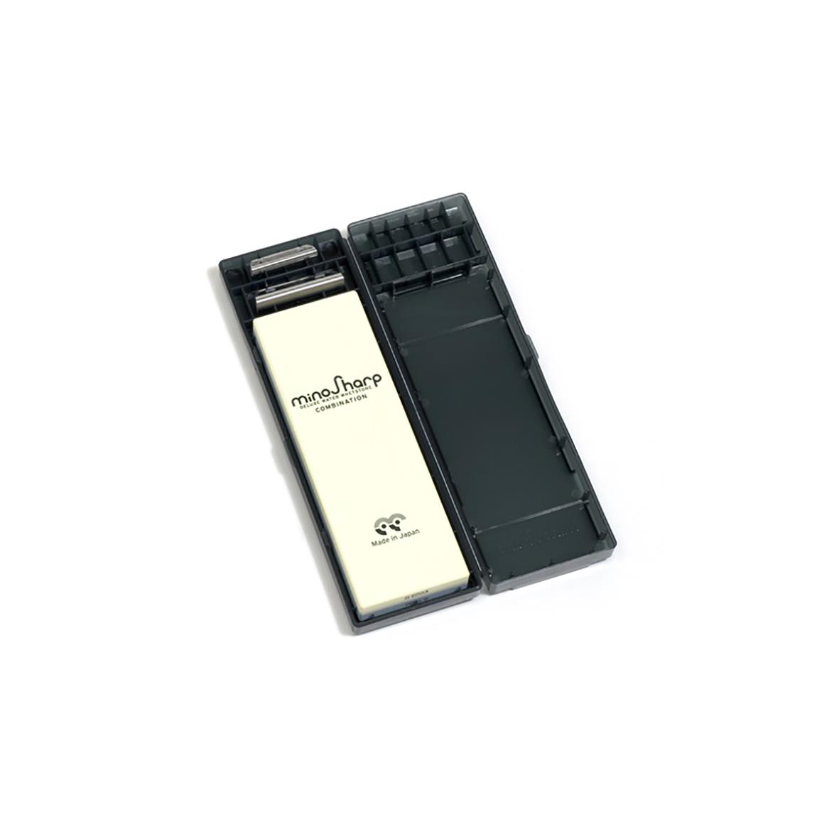 Slipsten Minosharp MC-472 1000/8000 i svart plastfodral