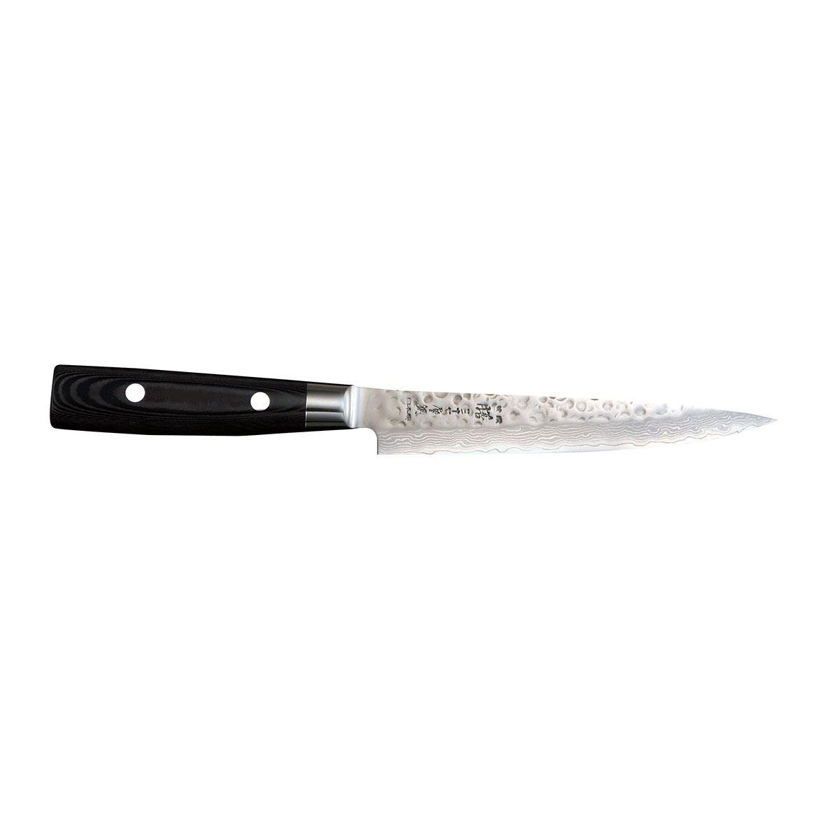Yaxell Zen 15cm allkniv med svart skaft och damaskusstålblad