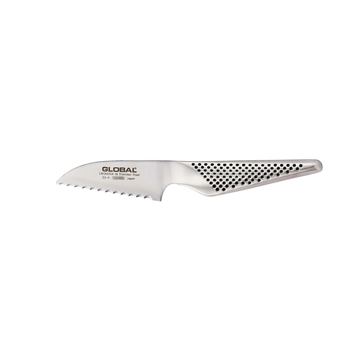Tomatkniv Global GS-9 8cm med rostfritt blad och svartprickig handtag