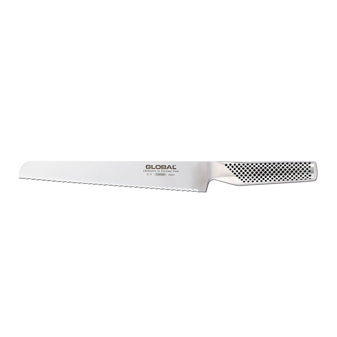 Global G-9 brödkniv 22cm med rostfritt blad och ergonomiskt handtag