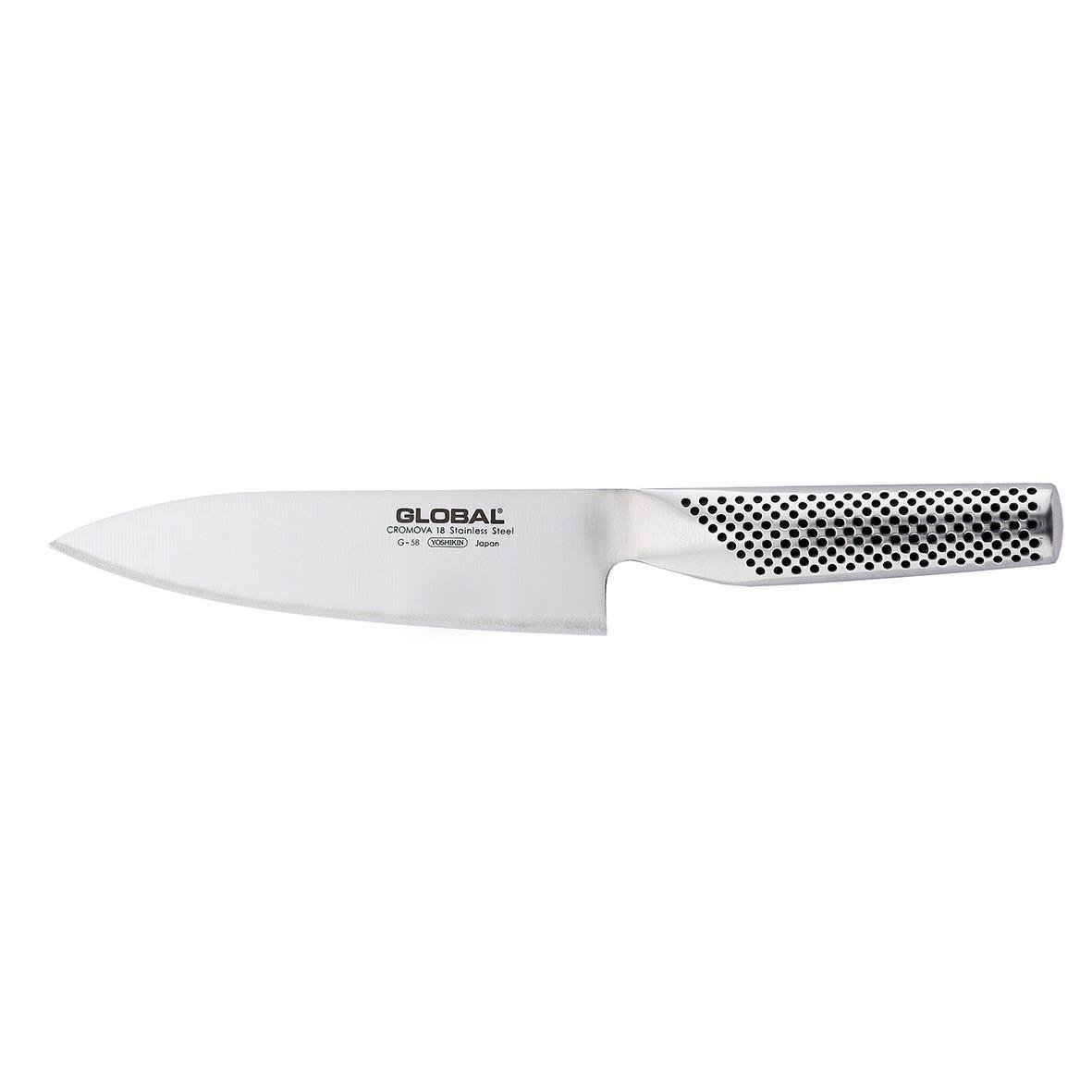 Kockkniv Global G-58 16cm med svart och silver handtag och blad