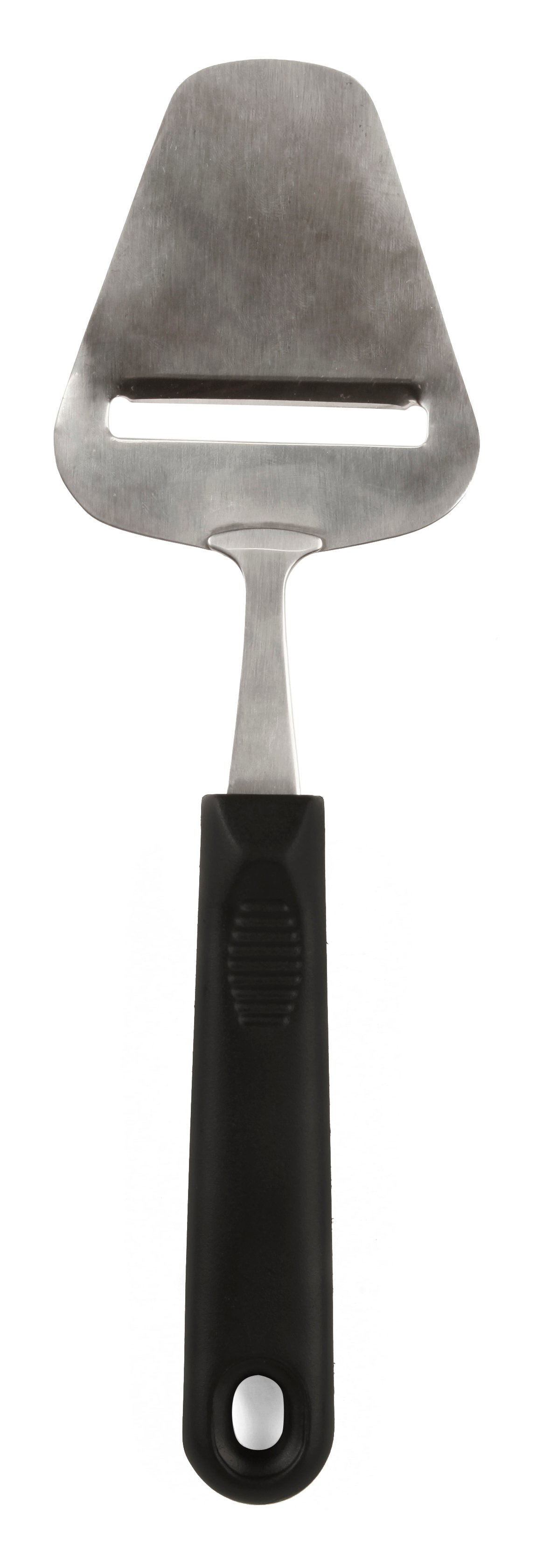 Osthyvel i rostfritt stål med svart handtag, 21,5 cm lång