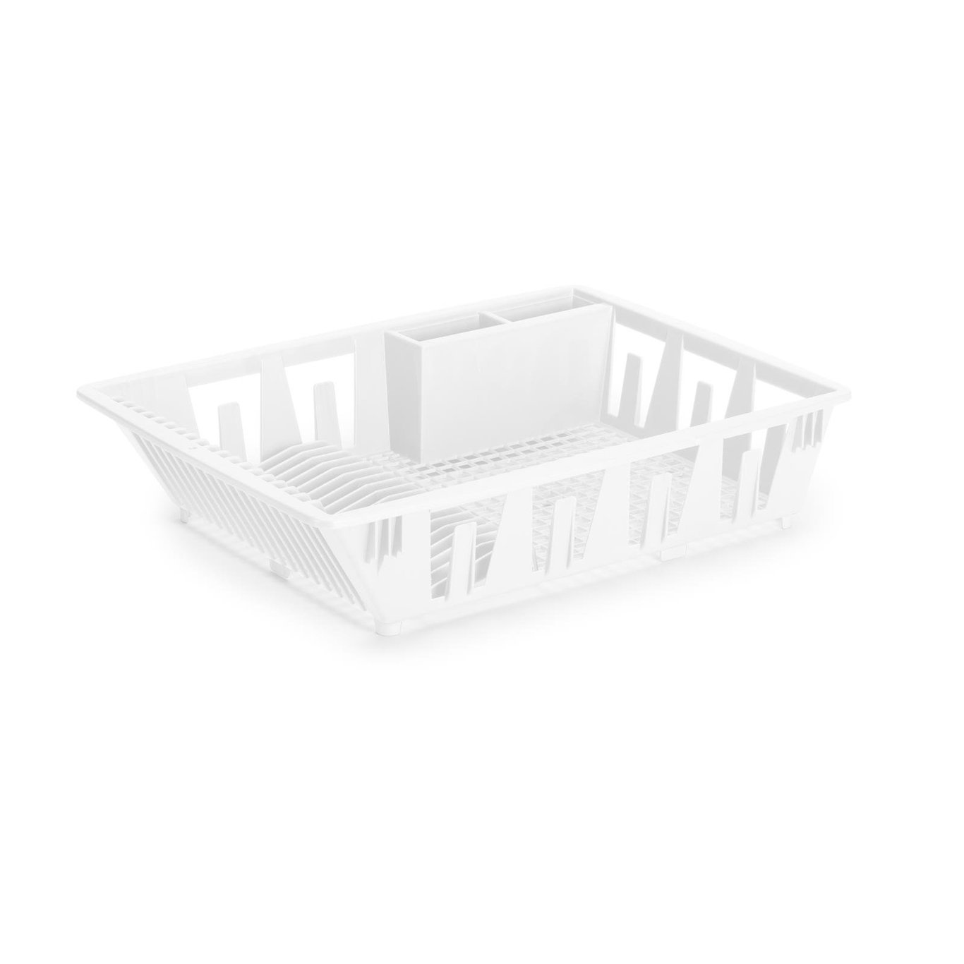 Vit diskställ med måtten 490x360x110 mm