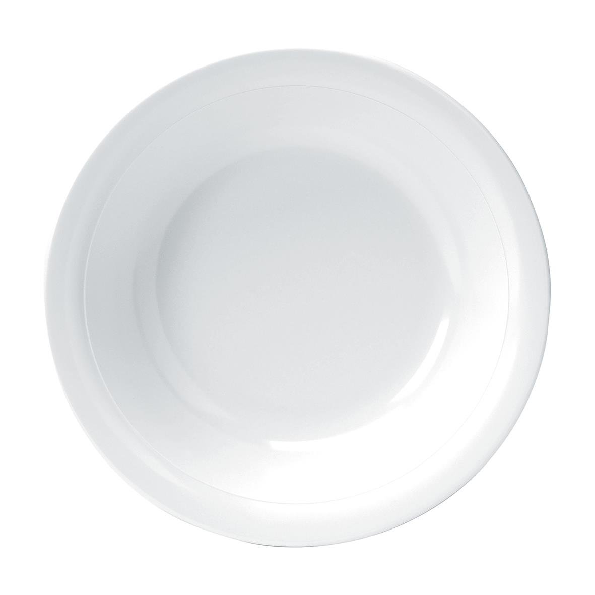 Vit djup tallrik BBM Melamin Ø21cm