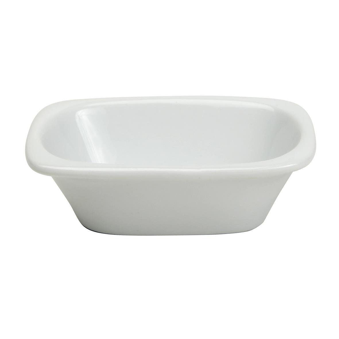 Vit badkarsskål med måtten 10x6,5x3 cm