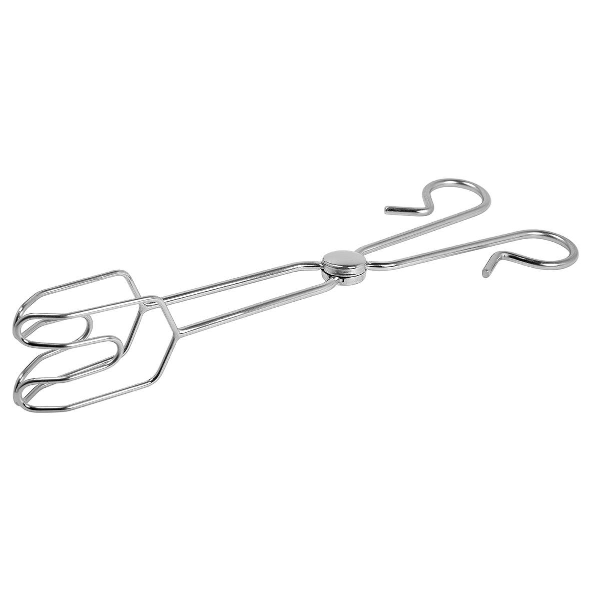 Grill- och charktång 31cm av metall med krok för att hänga kött eller korv