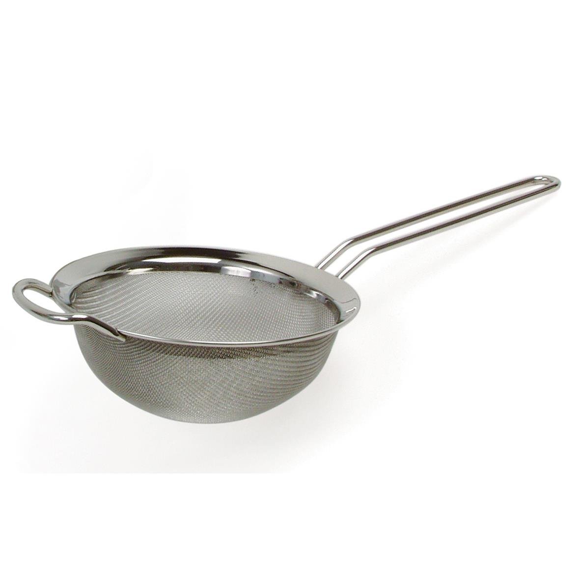 Sil Rostfri 16cm, rostfri sil med lång handtag och hål i sidan för upphängning