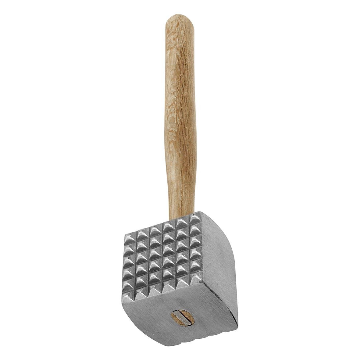 Köttklubba med trähandtag och metallhuvud, 33 cm lång, 400 g