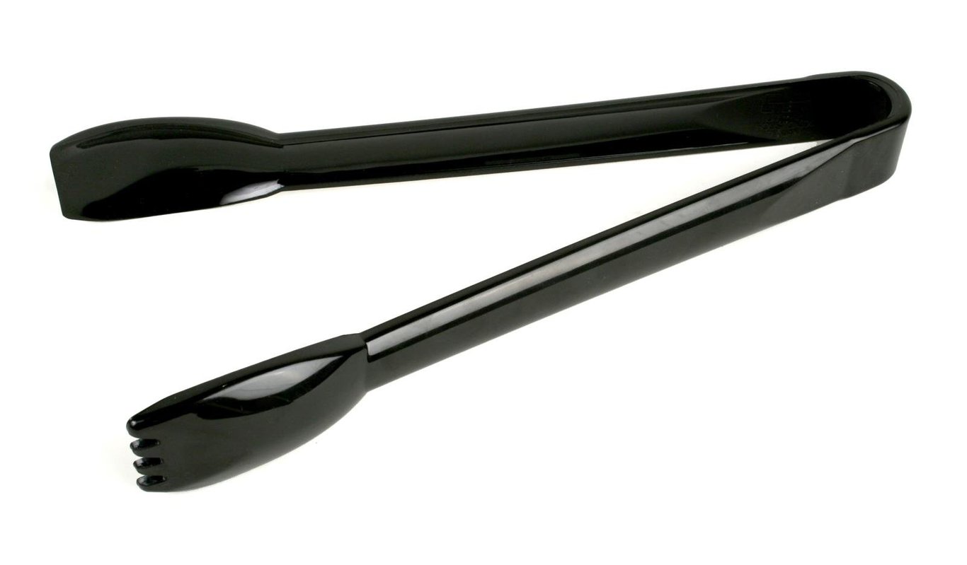 Svart salladstång av polykarbonat, 23 cm lång