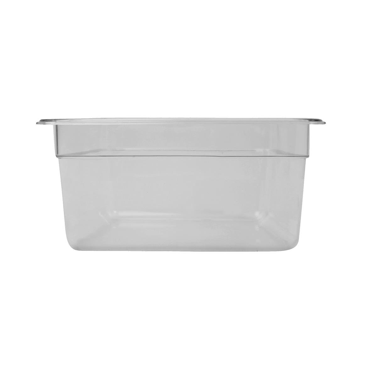 Klar kantin i plast med måtten 176x325x150mm och 5,5L volym